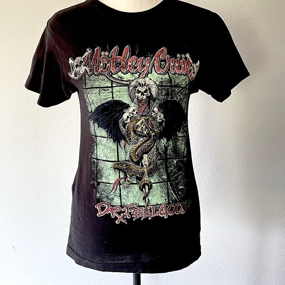 New! Montley Crue, Black, Tultex Brand, Band Tee. Size XS.